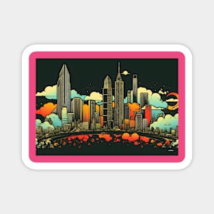 Retro London England A Vintage Skyline Cityscape Magnet