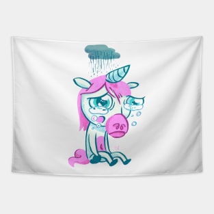 Sad Unicorn Tapestry