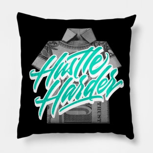 Hustle Harder Clear Jade Retro Sneaker Pillow