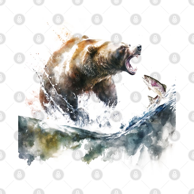 Fishing Bear by JennyPool