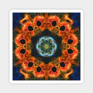 Abstract fiery barnacles Magnet