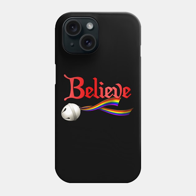 Believe Philly LGBTQ Pride Jingle Bell Phone Case by wheedesign