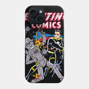 Retro Robot and Superhero Phone Case