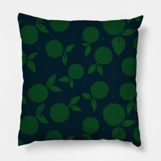 Tangerine pattern - green and blue Pillow