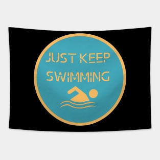 Vintage Just Keep Swimming Tapestry