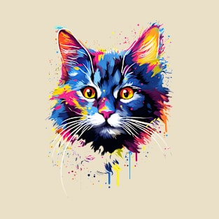 Cat Head in Colors T-Shirt