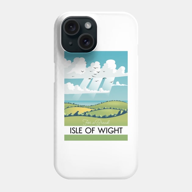 isle of wight travel poster. Phone Case by nickemporium1