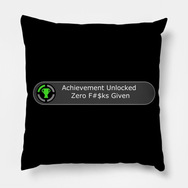 achievement unlocked censored Pillow by Undeadredneck