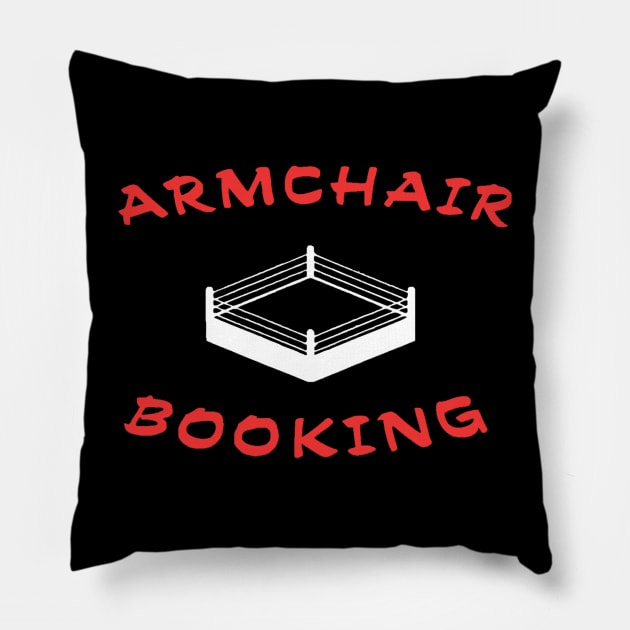 Red Letters White Ring Transparent Background Pillow by Armchair Booking Podcast