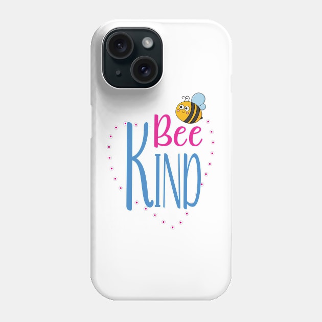 Be Kind Kid's Cute Bee Phone Case by Dallen Fox