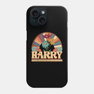 Harry Flowers Name Personalized Gifts Retro Style Phone Case