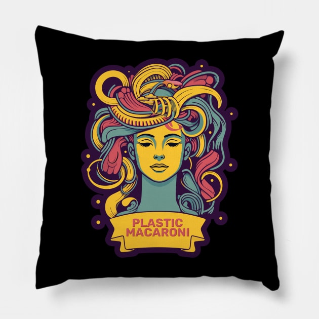 Plastic Macaroni Boho Trippy Hippy Changeling Pillow by BoobRoss