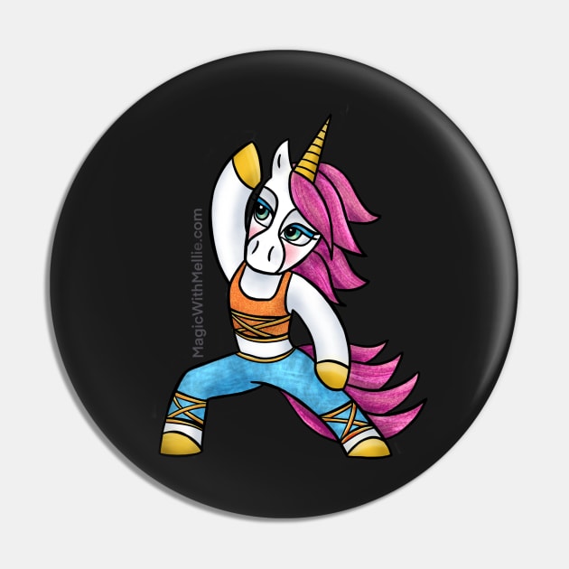 Yoga Warrior Unicorn - Original Illustration Pin by mellierosetest