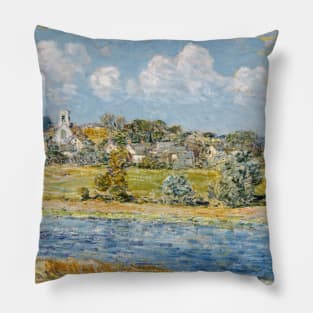 Landscape at Newfields, New Hampshire by Childe Hassam Pillow