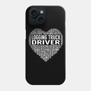 Logging Truck Driver Heart Phone Case