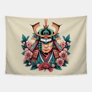 Floral Samurai Tapestry