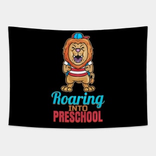 The mighty lion is roaring into preschool Tapestry