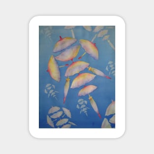 Umbrella Jellyfish Watercolour Painting Magnet