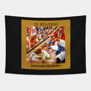 Stations of the Cross -  Via Crucis #4 of 15 Tapestry