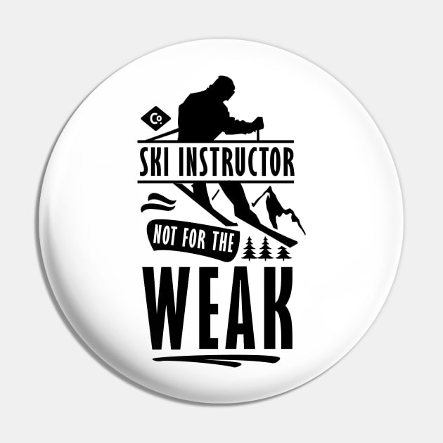 Skier Coach Teacher Ski Instructor Lesson Instructing Pin by dr3shirts