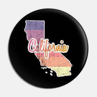 California State Map Vintage Pin