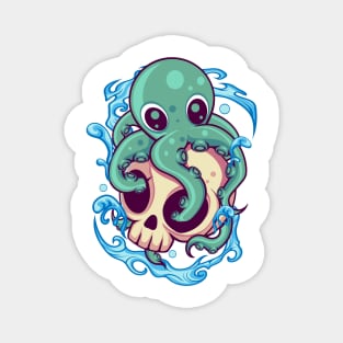 Octopus Skull Kawaii Magnet