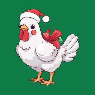 Kawaii Christmas Chicken - Holiday Joy for Chicken Lovers T-Shirt