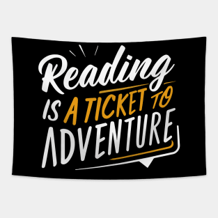 Reading is a Ticket to Adventure Fun Book School Tapestry