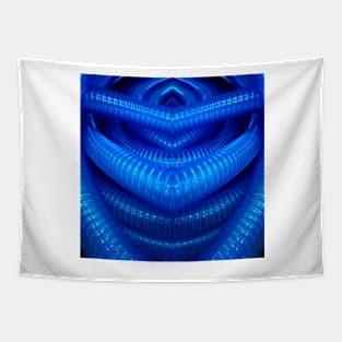 SYMMETRICAL FUTURE in NEON BLUE Tapestry