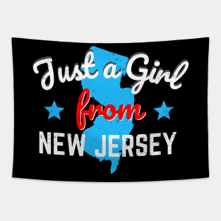 Just A Girl From New Jersey USA State Tapestry