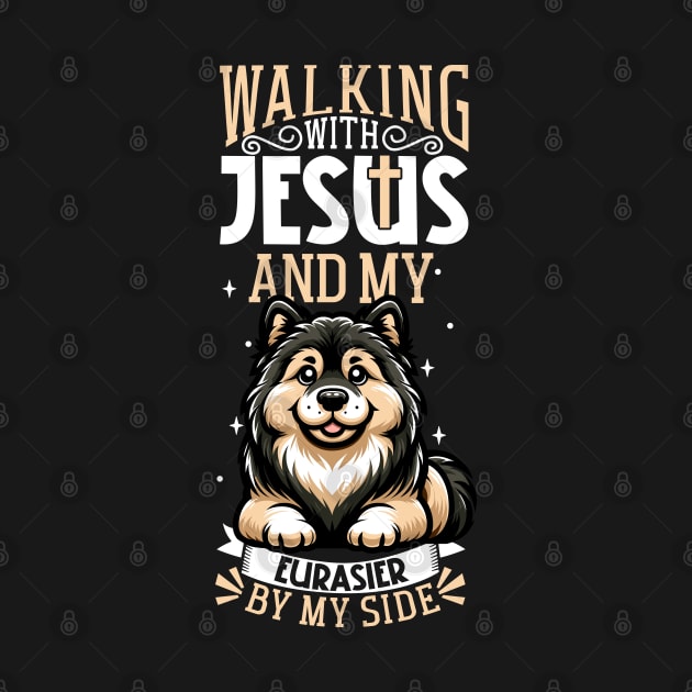 Jesus and dog - Eurasier by Modern Medieval Design