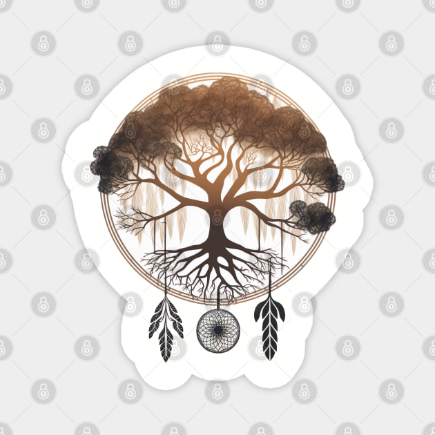 Dream Catcher Tree - Designs for a Green Future Magnet by Greenbubble