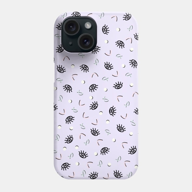 Eye Spy - Funky Memphis 80s Pattern Phone Case by fivemmPaper