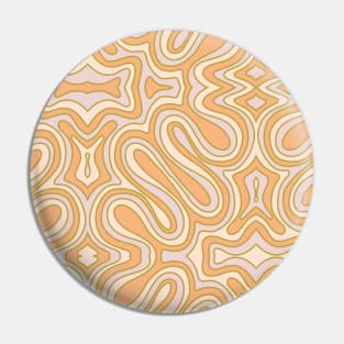 Boho groovy orange pattern Pin