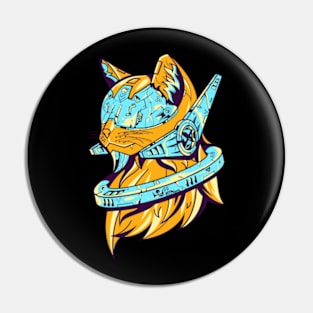 Electric Feline: The Cyber Cat's Hunt Pin