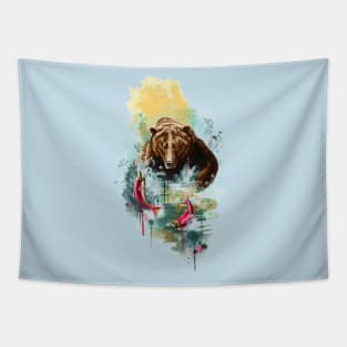 The Bear Fishing Tapestry