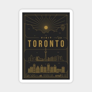 Toronto Minimal Lineal Poster Magnet