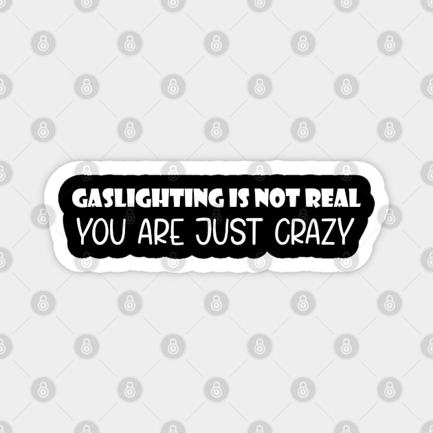 gaslighting is not real you are just crazy Magnet by bisho2412