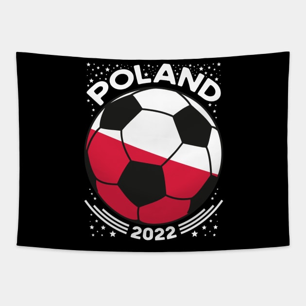 Poland Flag Soccer Football Team Tapestry by mcoshop