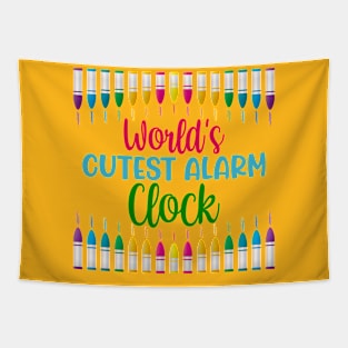 World's Cutest Alarm Clock Tapestry