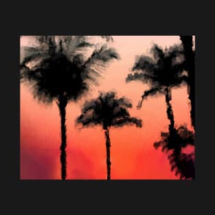 Silhouettes of Coconut trees T-Shirt