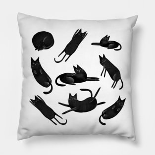 Funny black cats Pillow