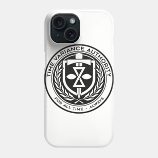 Seal of The Time Variance Authority (Black) Phone Case