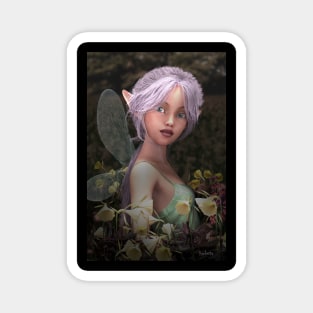 Cute fairy with flowers Magnet