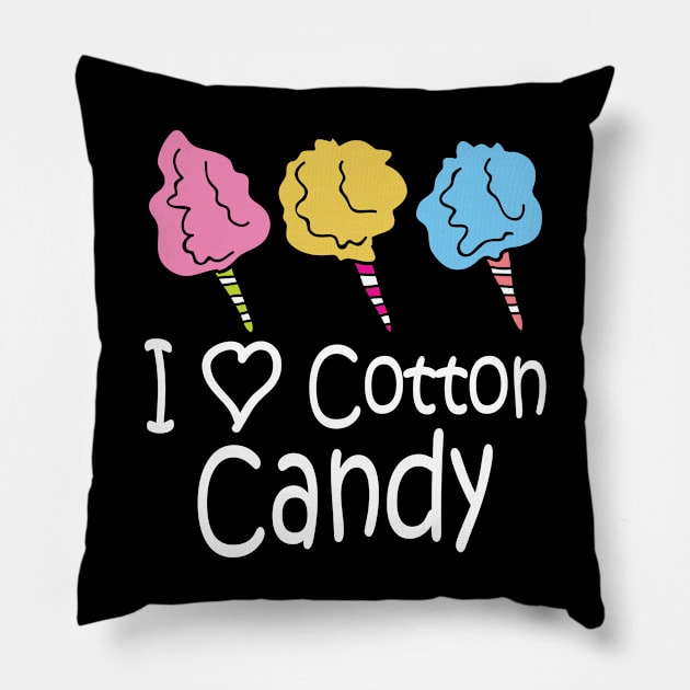 I Love Cotton Candy Pillow by AngelBeez29