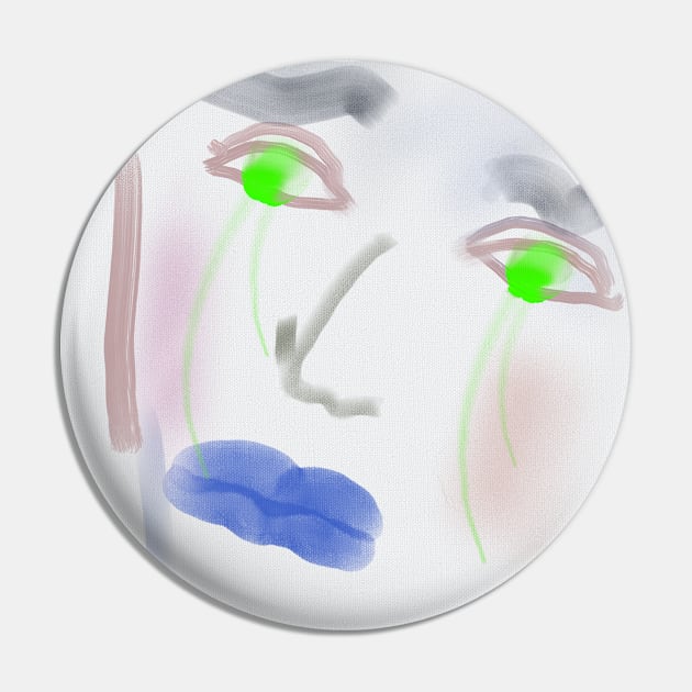 Cry Green Pin by s.lenart