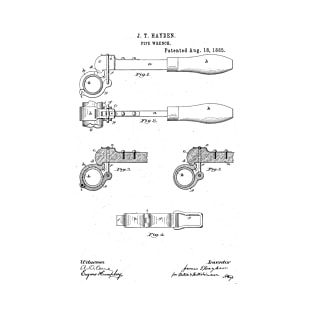 Pipe Wrench Plumbing Tool Vintage Patent Hand Drawing T-Shirt