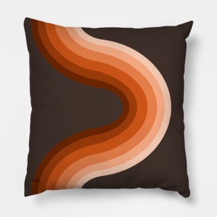 Whoa - retro stripes 70s style Pillow