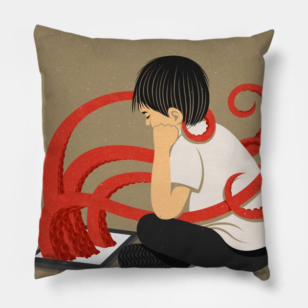 iPad Octopus Pillow by John Holcroft