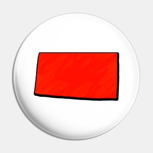 Bright Red Colorado Outline Pin